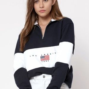 John Galt PacSun USA sweater shirt, Quarter zip